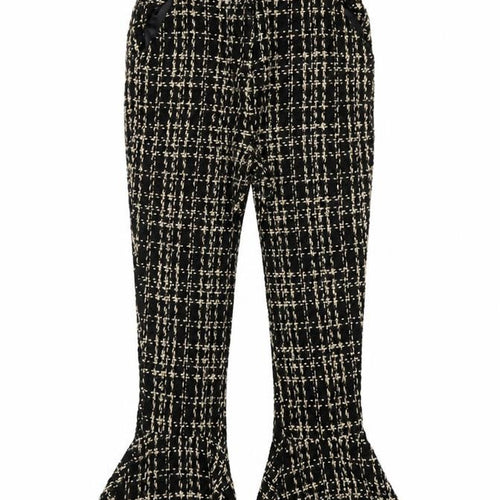 Missguided Womens Black Plaid  Trousers  Size 8 L22 in