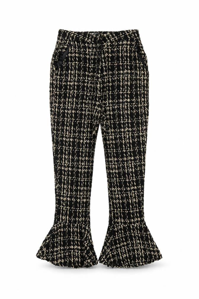 Missguided Womens Black Plaid  Trousers  Size 8 L22 in