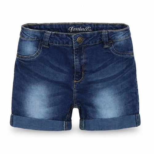 Denim & Co. Girls Blue   Cut-Off Shorts Size 9 Years