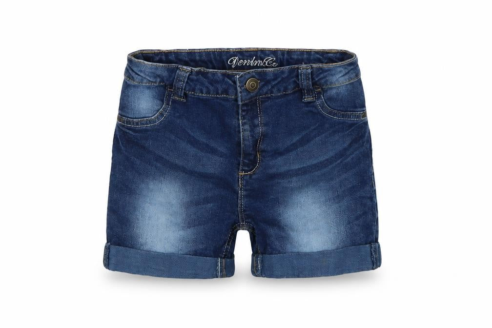 Denim & Co. Girls Blue   Cut-Off Shorts Size 9 Years
