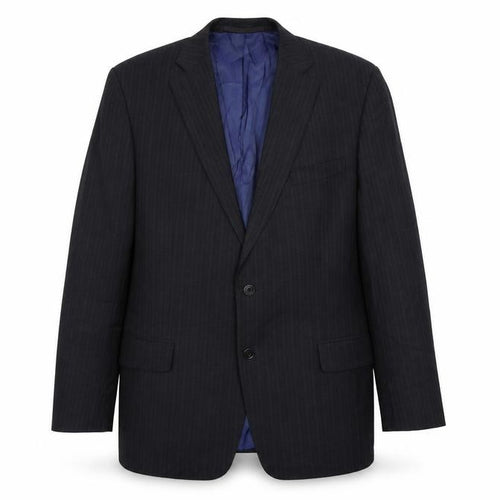 Preworn Mens Black Striped  Jacket Blazer Size L