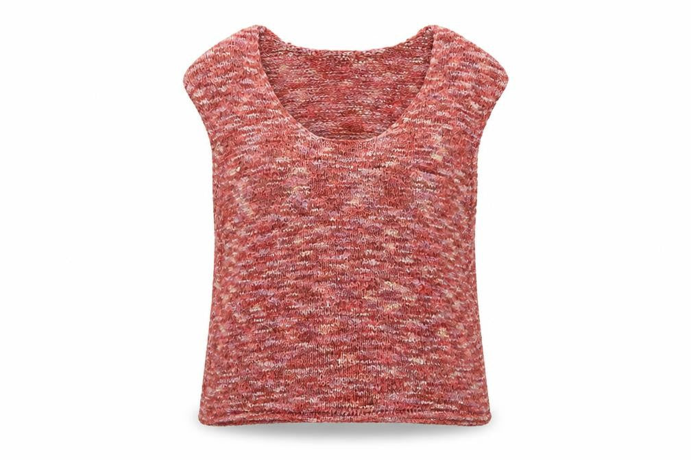 Front view of MINUET women’s multicoloured basic tank, size UK 12