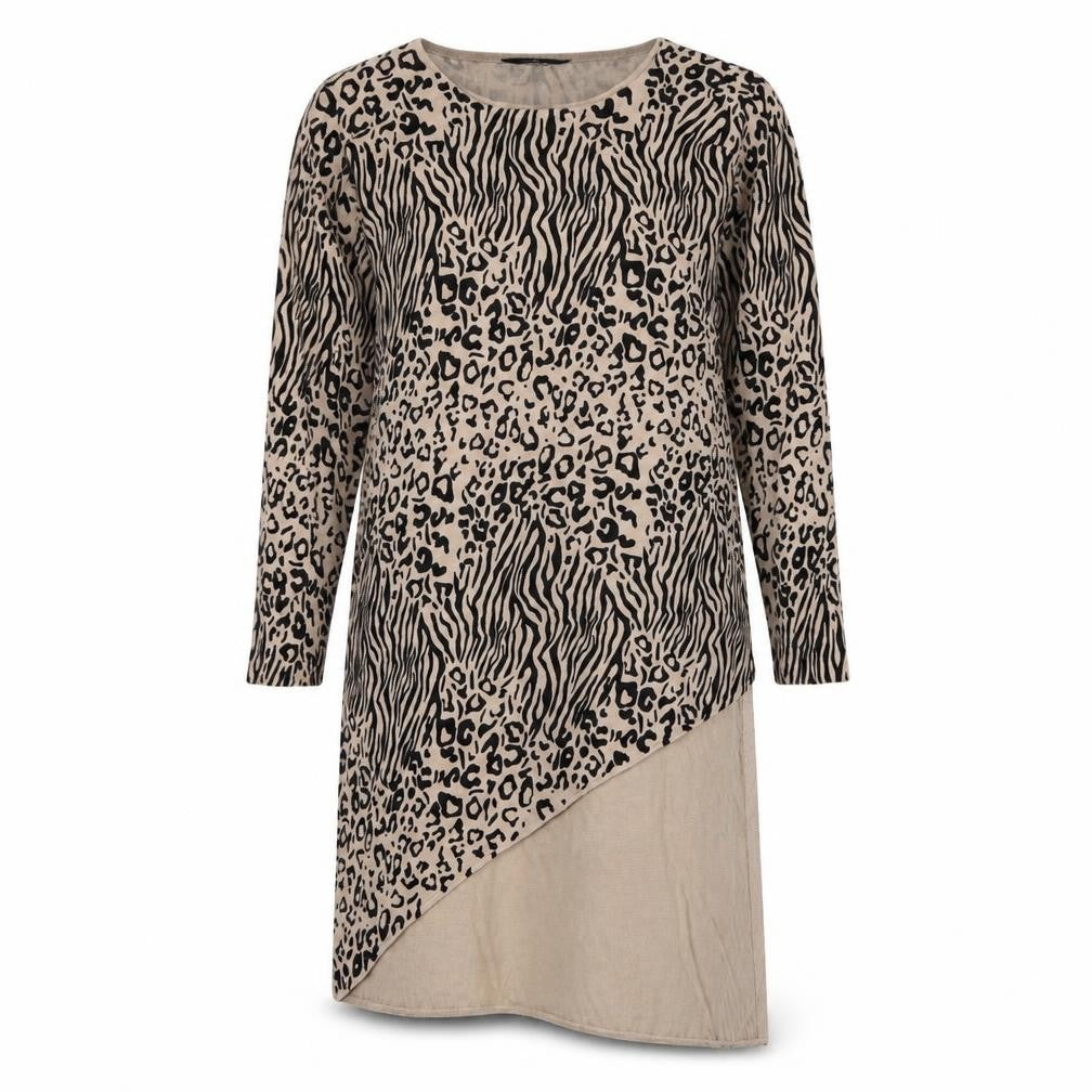 Debenhams Womens Brown Animal Print  Shirt Dress  Size 14