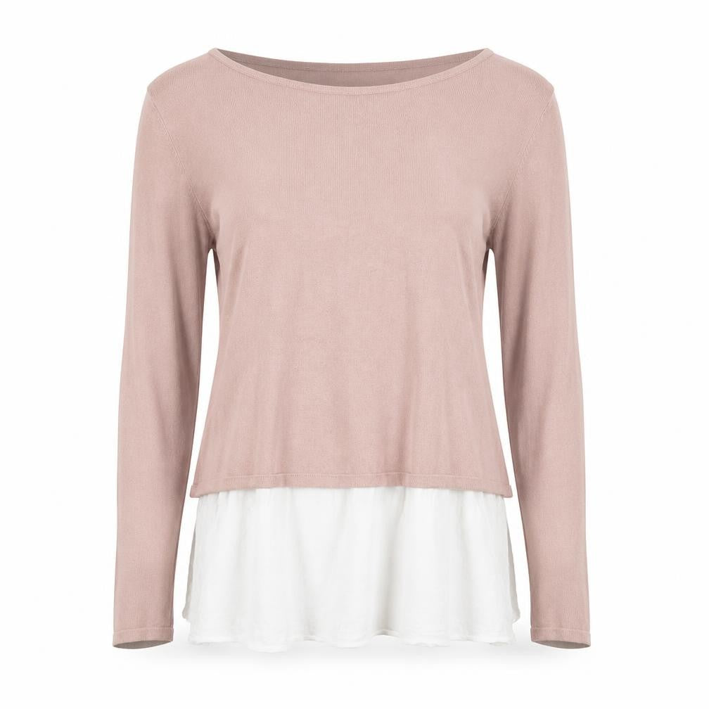 Front view of Street One women’s pink knit jumper, size UK 12