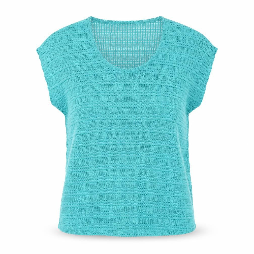 Front view of Atmosphere women’s green knit jumper, size UK 8