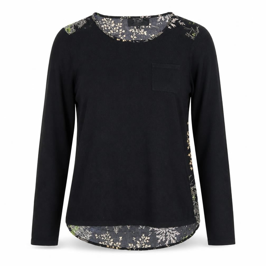 Front view of Next women’s black basic blouse, size UK 8