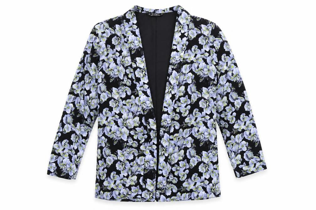 Miss Selfridge Womens Black Floral  Jacket Blazer Size 8