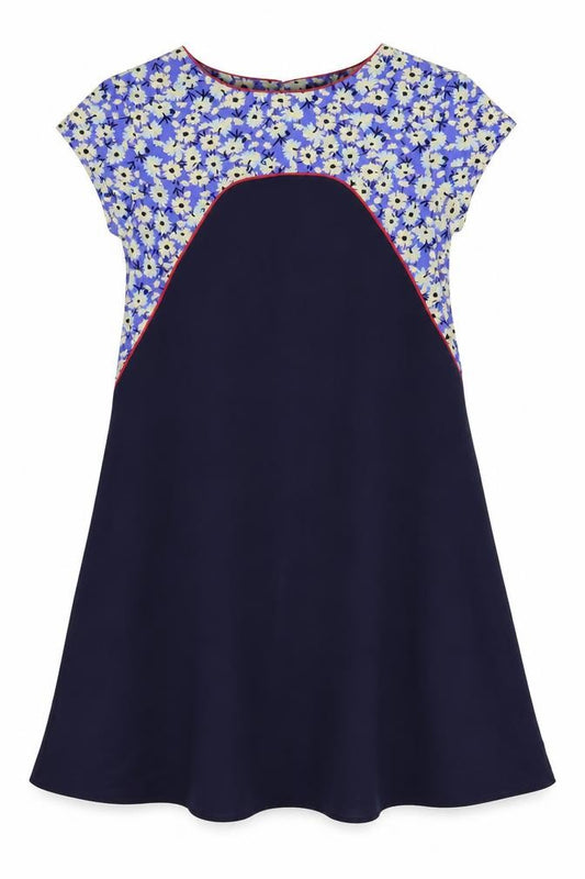 Front view of Next women’s blue floral fit & flare, size UK 8