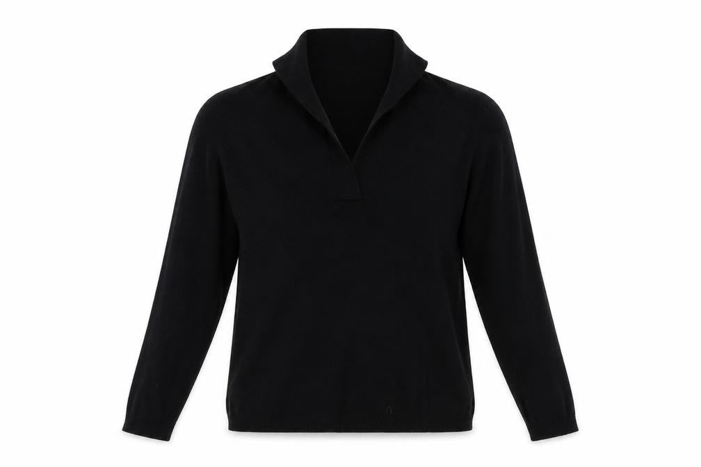 Front view of Marks & Spencer women’s black basic t-shirt, size UK 8