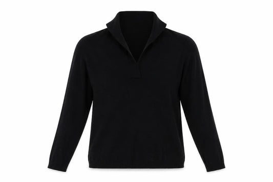 Front view of Marks & Spencer women’s black basic t-shirt, size UK 8