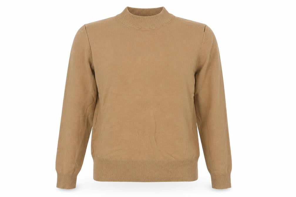 Front view of New Look women’s brown jumper, size UK 14