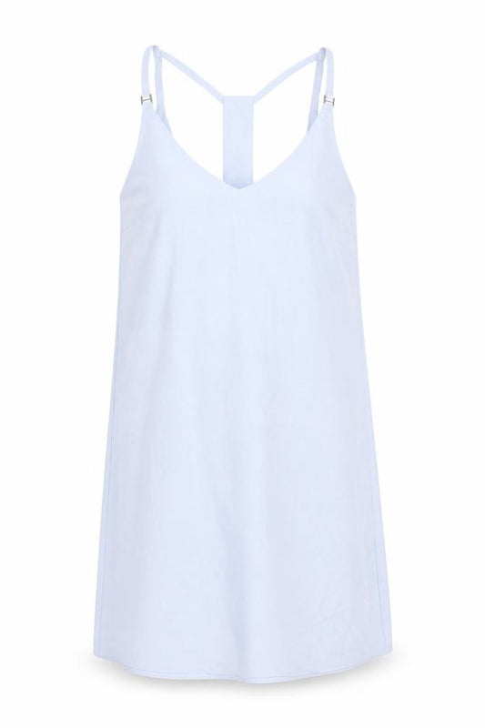 Front view of New Look women’s blue a-line, size UK 10