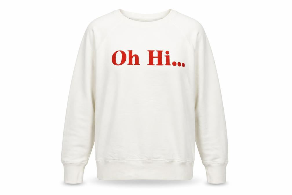 Front view of George women’s white pullover sweatshirt, size S