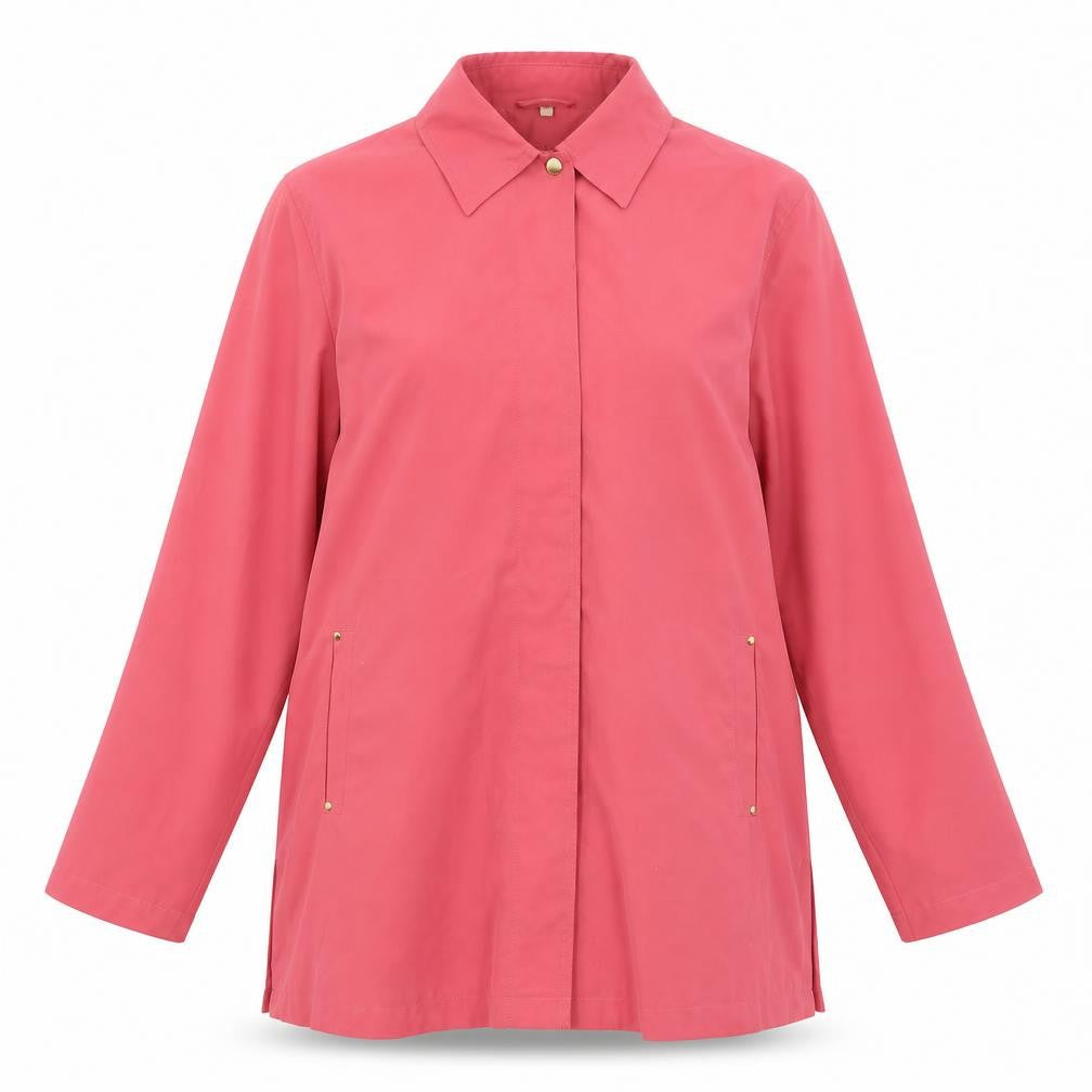 Front view of Danimac women’s pink anorak jacket, size M