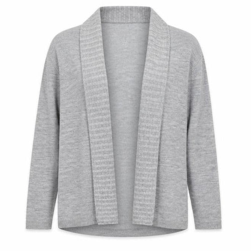 Classic Womens Grey  Knit Cardigan Jumper Size L