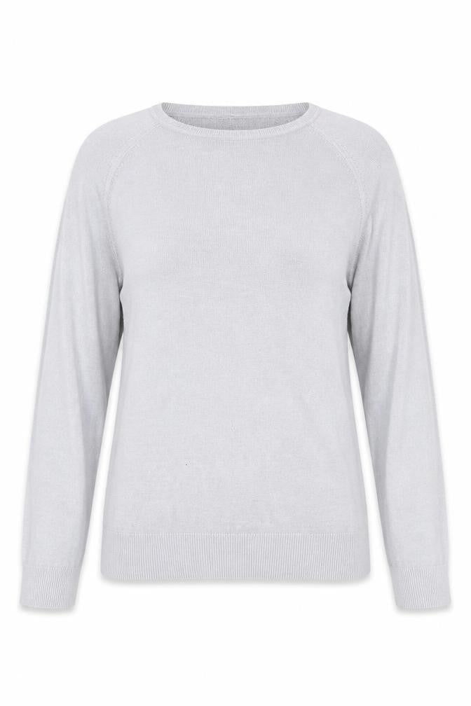 Front view of BHS women’s grey jumper, size UK 16