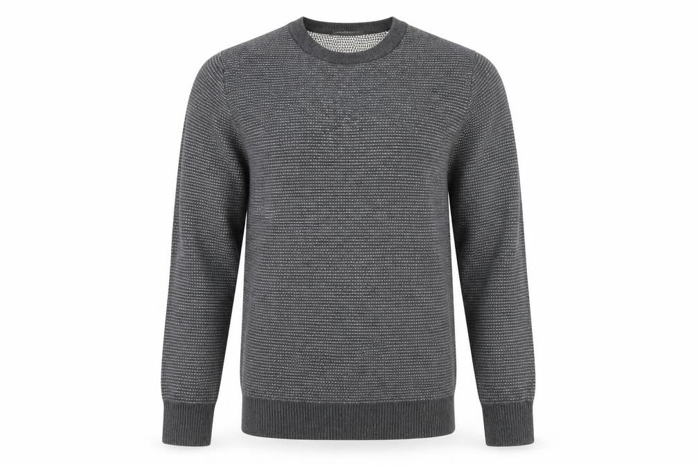 Front view of Primark men’s grey jumper, size XS