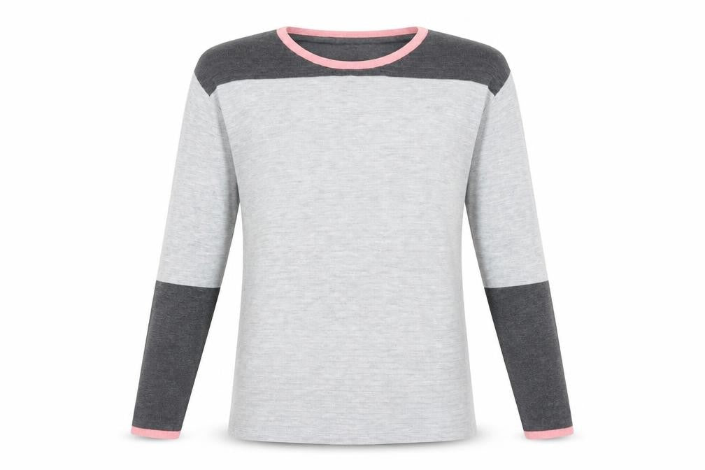 Front view of Capsule women’s grey jumper, size UK 12