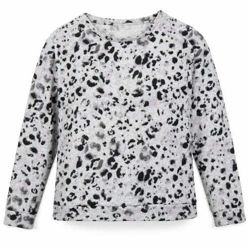 George Womens Grey Animal Print  Top Pyjama Top Size 8