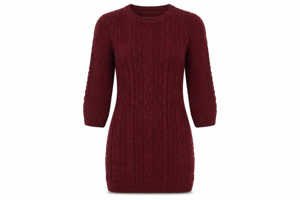 Front view of Papaya women’s red fit & flare, size UK 10
