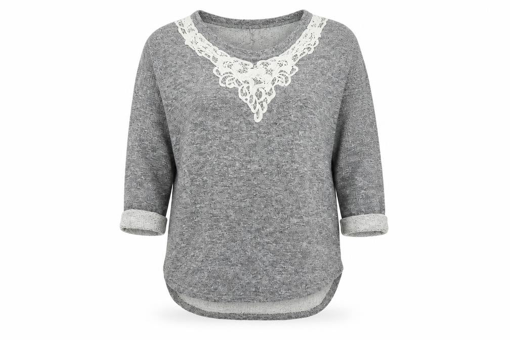 Front view of Blooming Marvellous women’s grey knit jumper, size UK 10