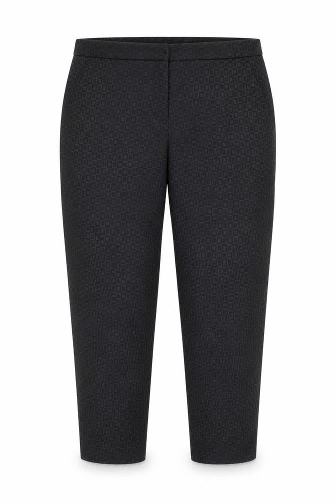 Preworn Womens Grey Geometric  Trousers  Size 14 L28 in