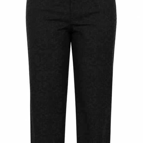 M&S Womens Black Floral  Dress Pants Trousers Size 14 L26 in