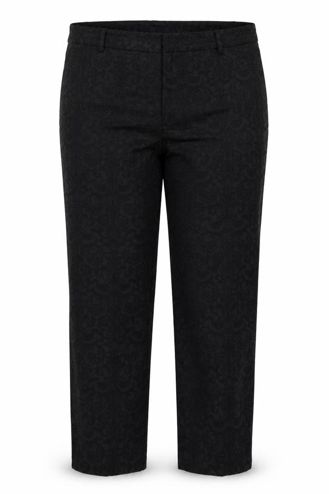 M&S Womens Black Floral  Dress Pants Trousers Size 14 L26 in