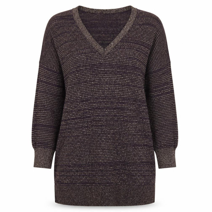 Gap Womens Purple Striped Pullover Jumper Size S