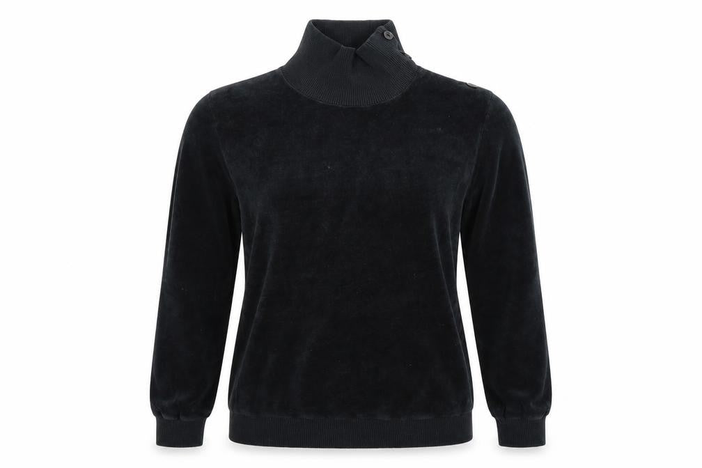 Front view of Rue de Paris women’s blue jumper, size S
