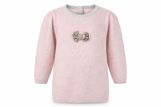 Front view of Next Baby Pink jumper, size 6-9, Months