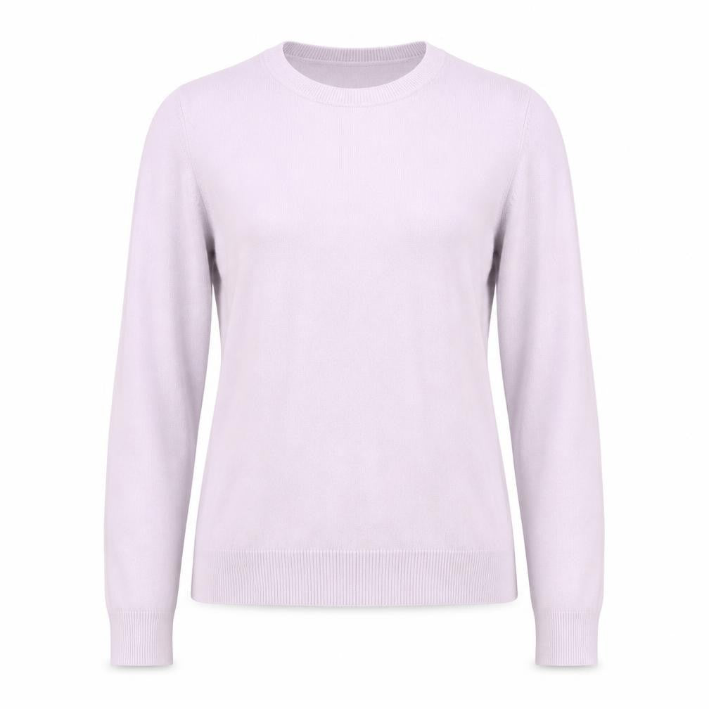 Front view of Marks & Spencer women’s purple tunic jumper, size UK 10