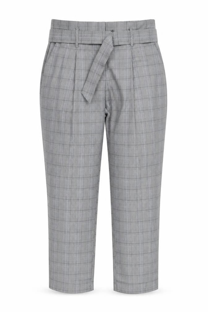 Dorothy Perkins Womens Black Plaid  Trousers  Size 14 L26 in