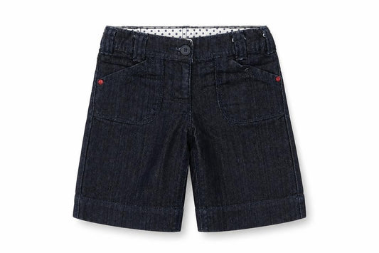 Front view of Next girls’ blue denim flared jeans, size 4, years