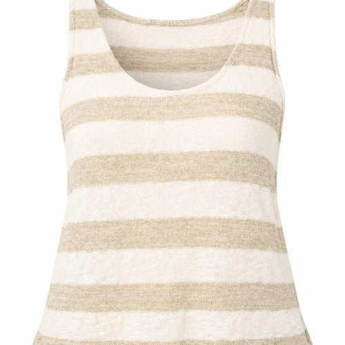 +Subi Womens Beige Striped Knit Vest Jumper Size M