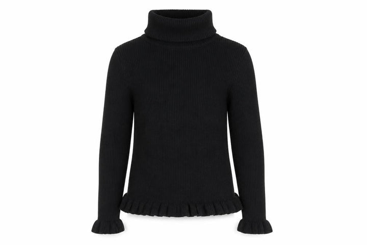 Matalan Girls Black Knit Pullover Jumper Size 9 Years