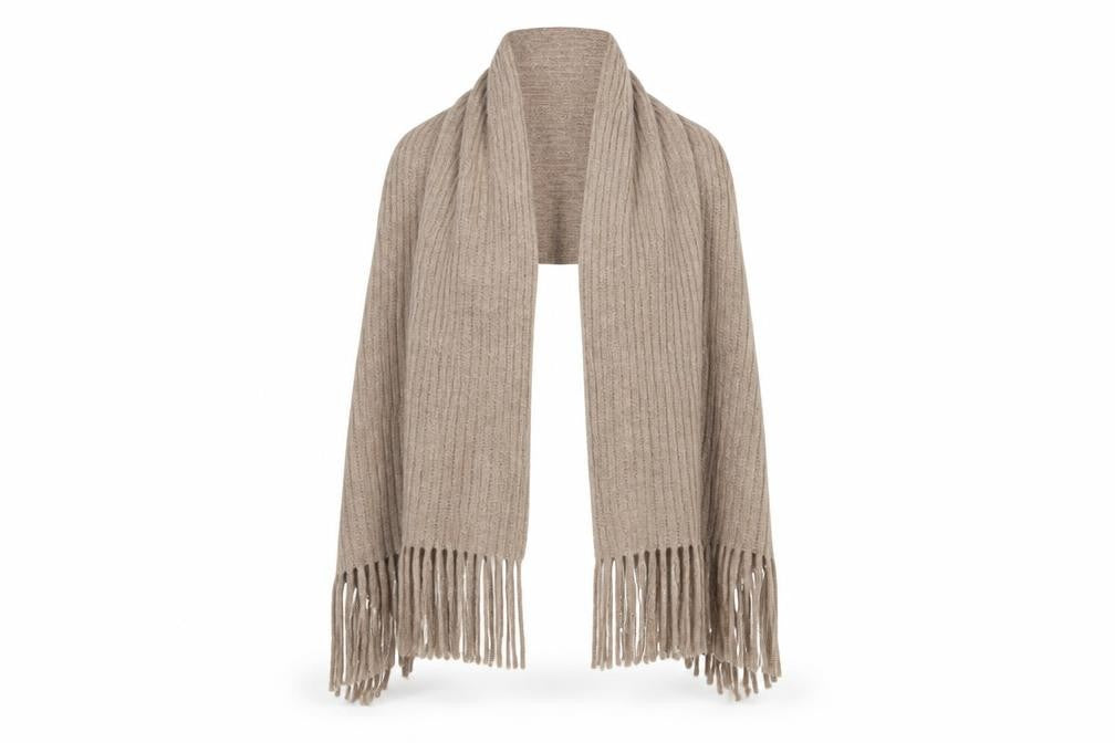 Preworn Womens Brown    Shawl/Wrap   - fringe detail