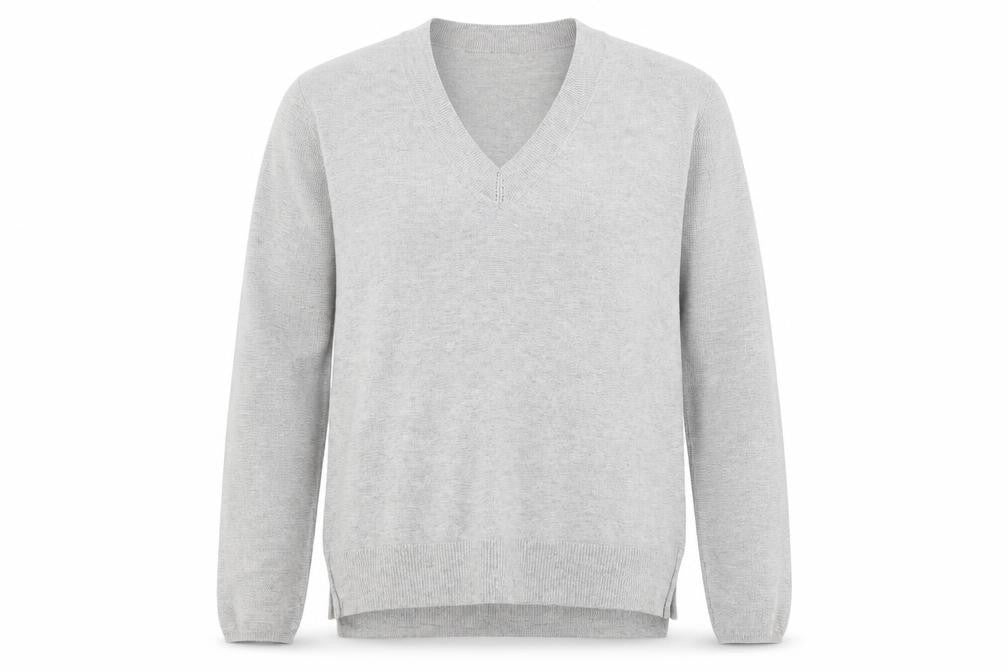 Front view of Marks & Spencer women’s grey jumper, size UK 12