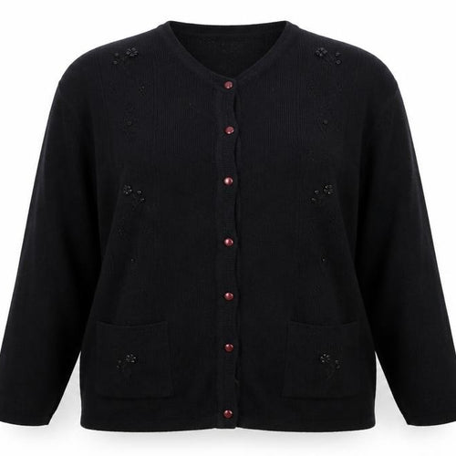 Daisy Leisure Womens Black   Cardigan Jumper Size L