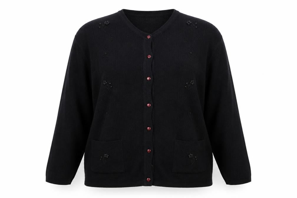 Daisy Leisure Womens Black   Cardigan Jumper Size L