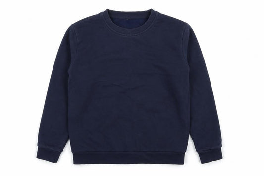 Front view of George boys’ blue pullover sweatshirt, size 11-12, years