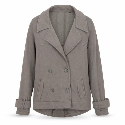Front view of Next women’s grey jacket, size UK 12