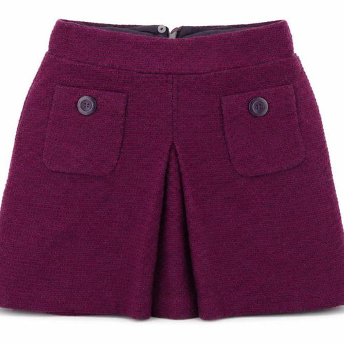 Preworn Womens Purple Check  Flare Skirt Size 8