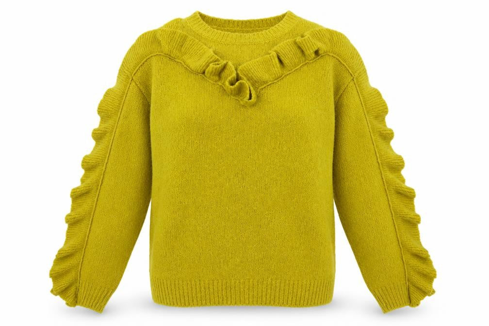 Front view of George women’s yellow jumper, size UK 8