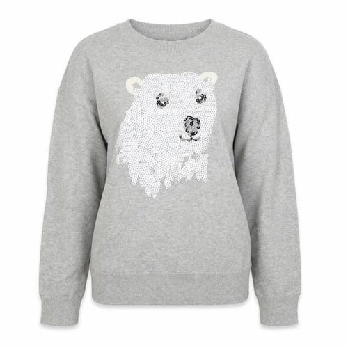 Gap Girls Grey  Knit Pullover Jumper Size M  - Polar bear