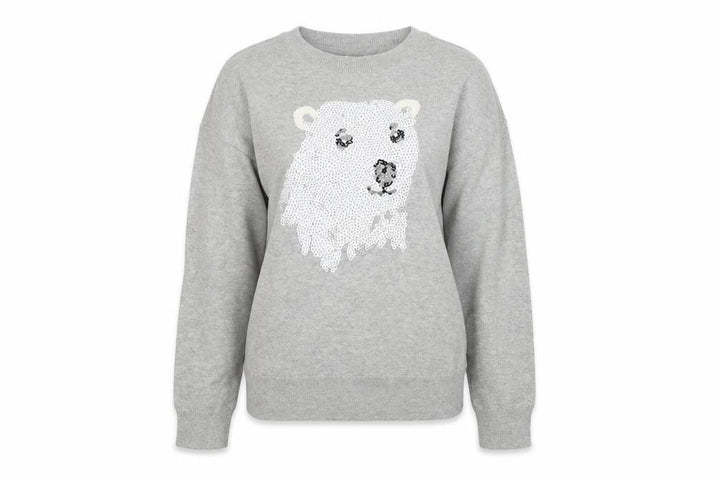 Gap Girls Grey Knit Pullover Jumper Size M - Polar bear