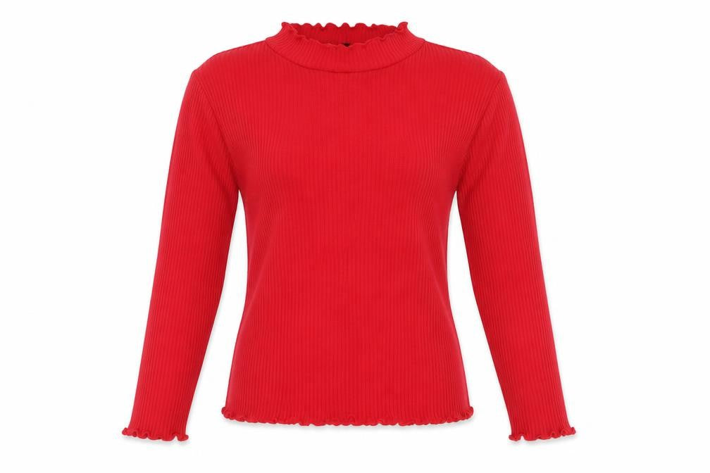 Divided Womens Red  Knit Pullover Jumper Size M