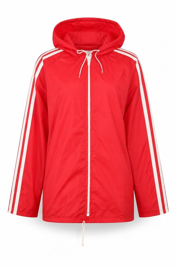 Front view of Viking women’s red rain coat coat, size UK 10