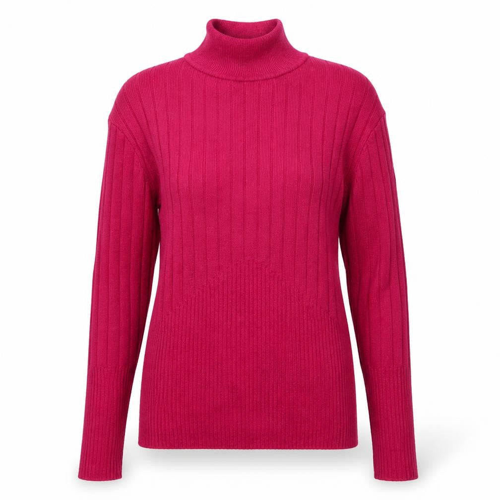 Front view of Marks & Spencer women’s pink rayon jumper, size UK 12