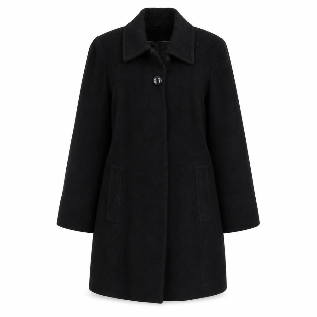 BHS Womens Black   Overcoat Coat Size 14
